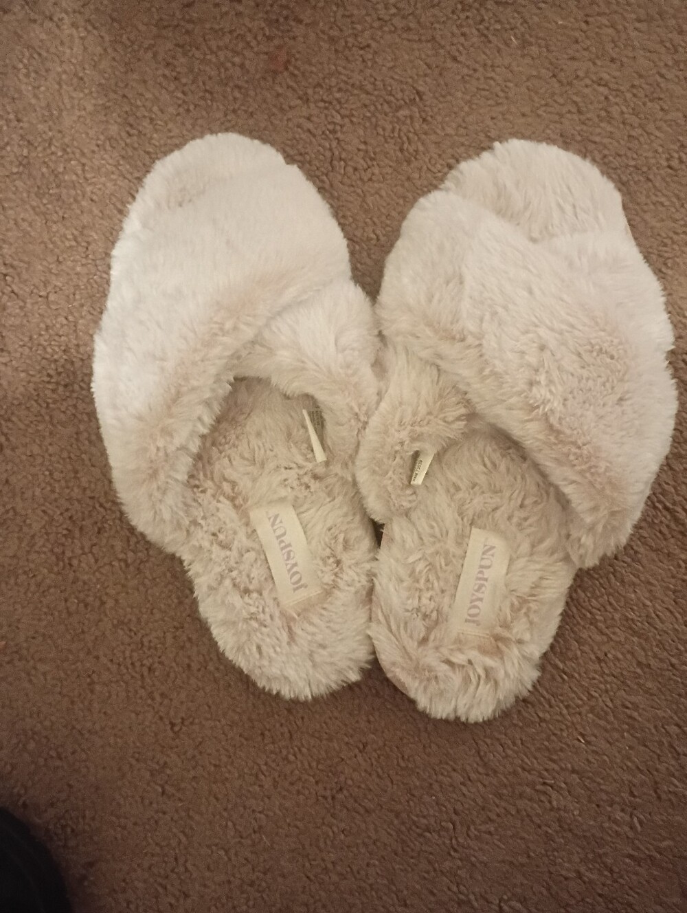 Women's Plush Cross-Band Slippers in Pink